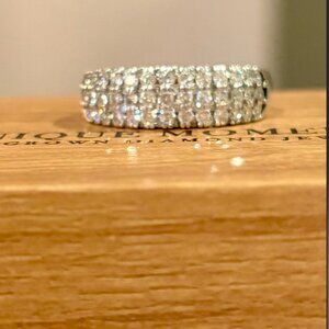 Unique Moments 1 Ct Lab Grown Diamond Cluster Ring in Silver